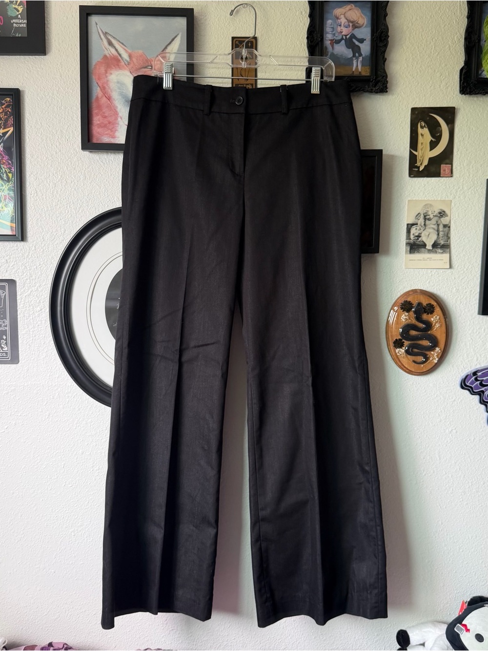 vintage y2k pleated wide leg trousers